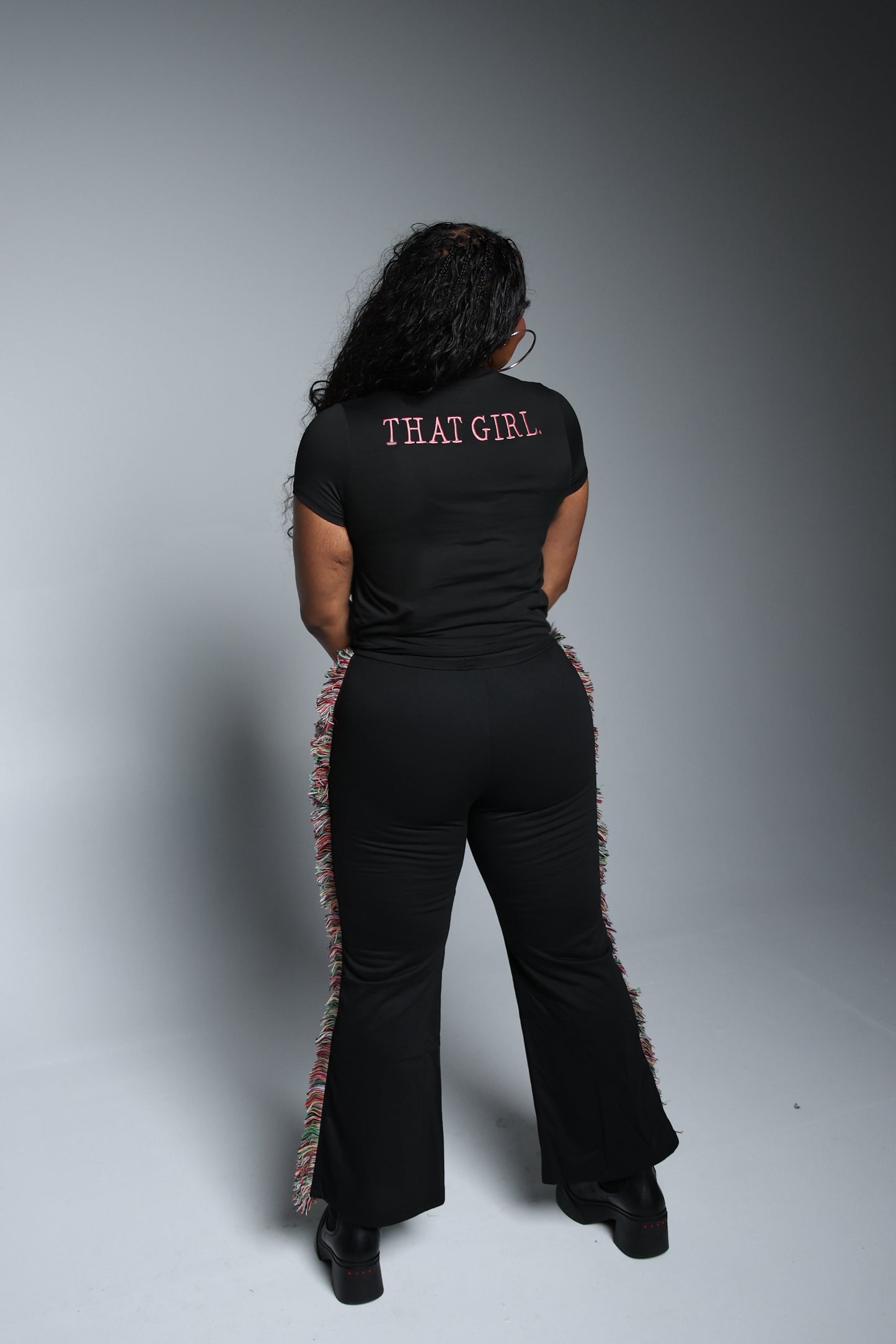 That Girl- Cropped Pant Fringe Set