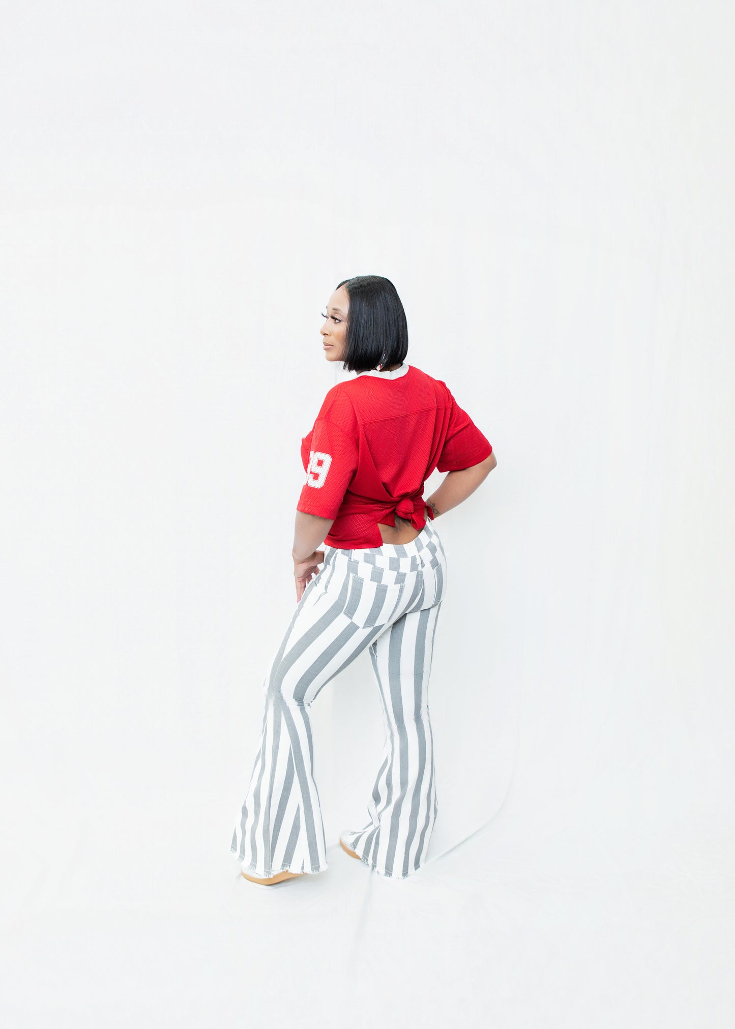 Southern Bell Striped Denim Jean