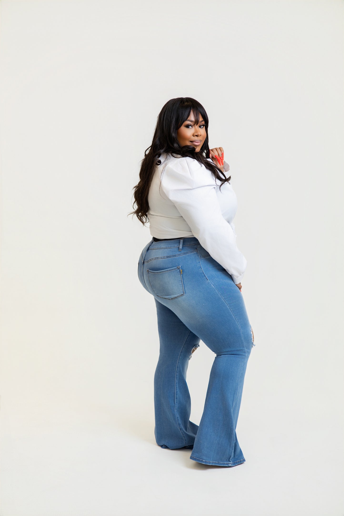 No Games Flare Jeans (1XL-3XL)