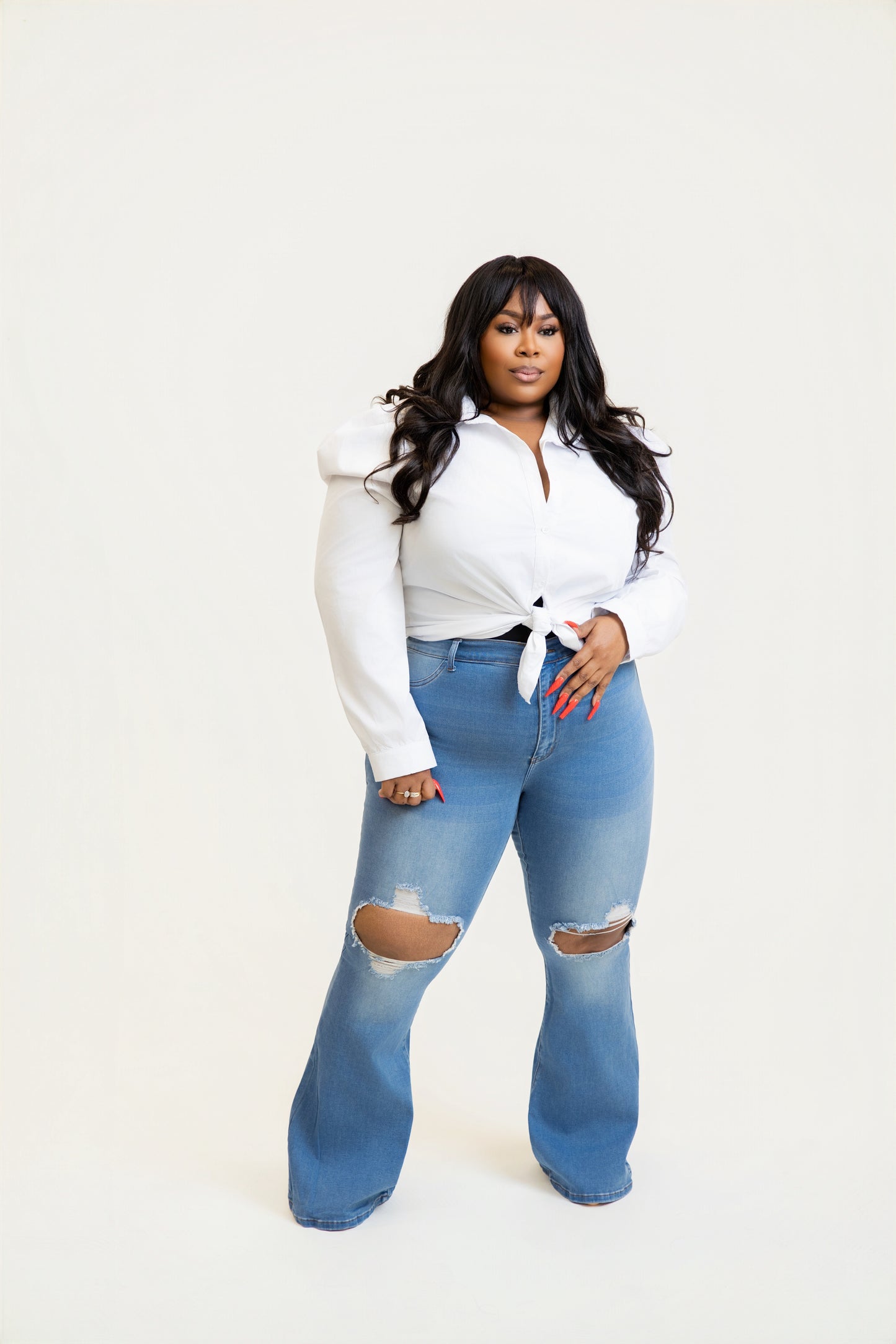 No Games Flare Jeans (1XL-3XL)
