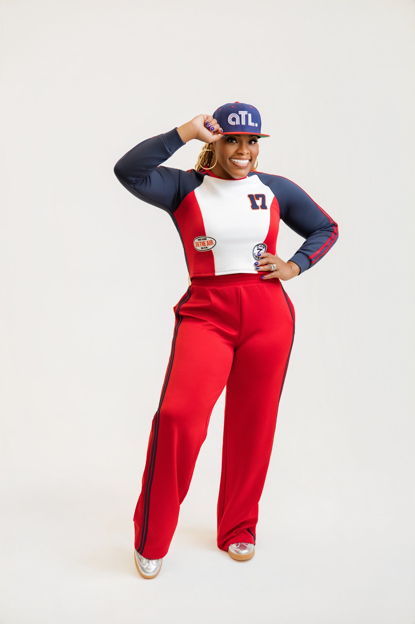 Athletic Patchwork Two-Piece Set