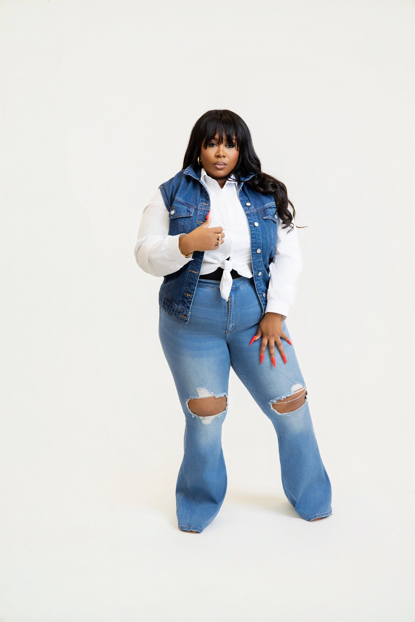 No Games Flare Jeans (1XL-3XL)