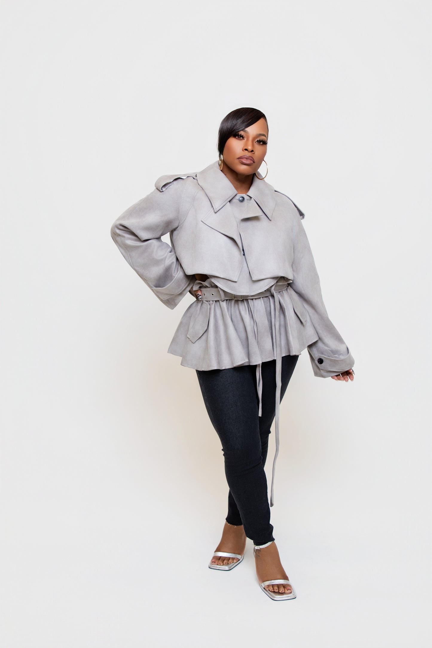Trench Faux Suede Set (S-2XL)