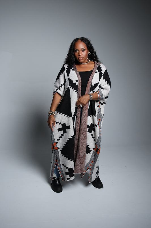 Geo Maxi Cardigan