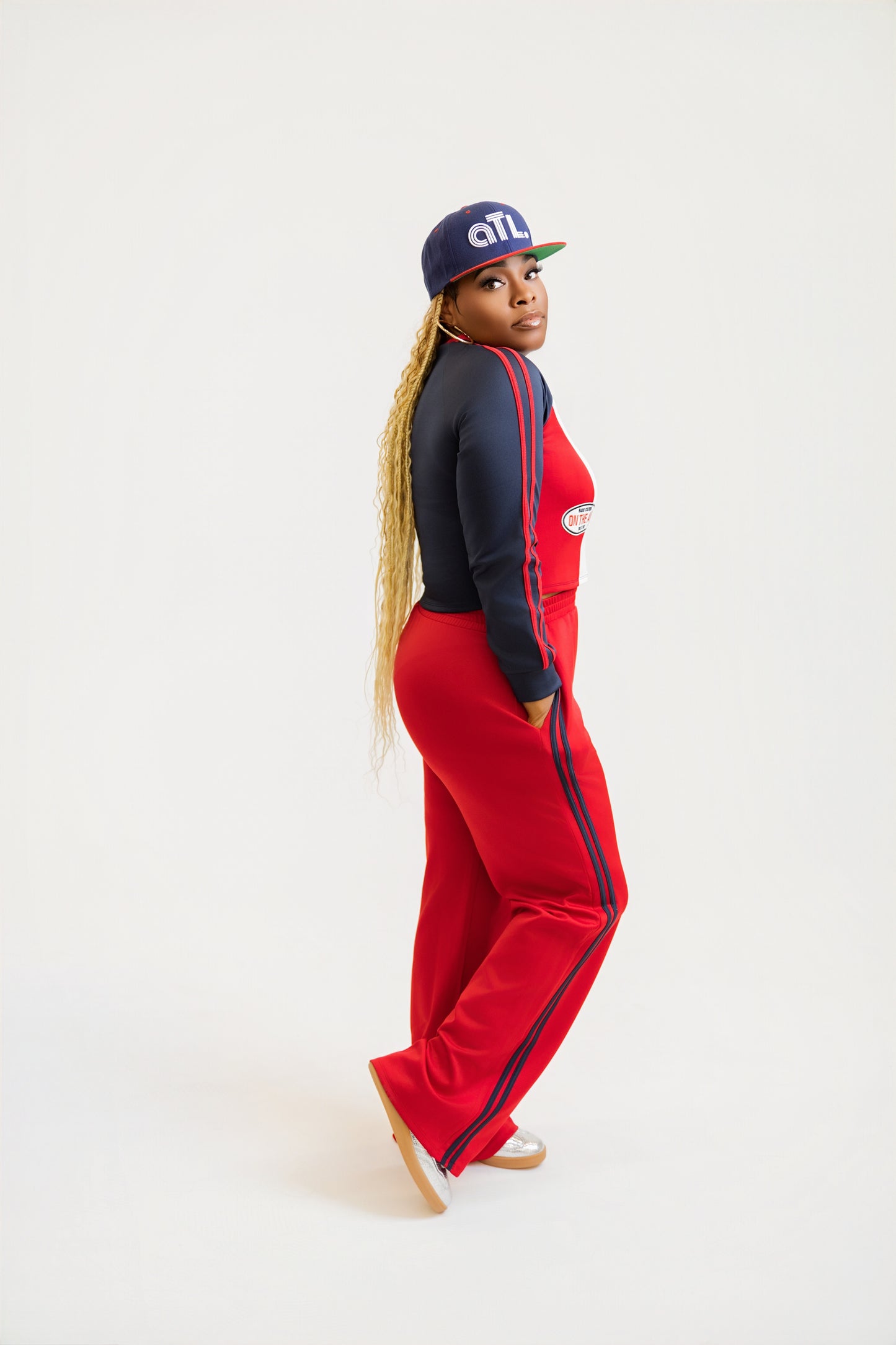 Athletic Patchwork Two-Piece Set