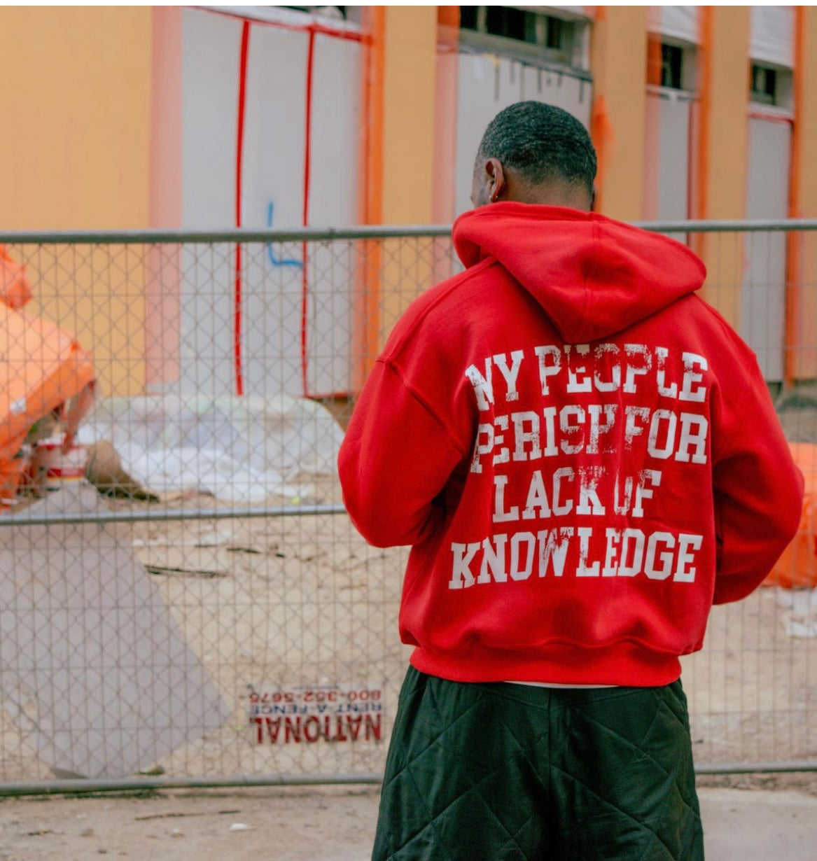 Academy Sun Faded Zip-Up Hoodie- (Red)