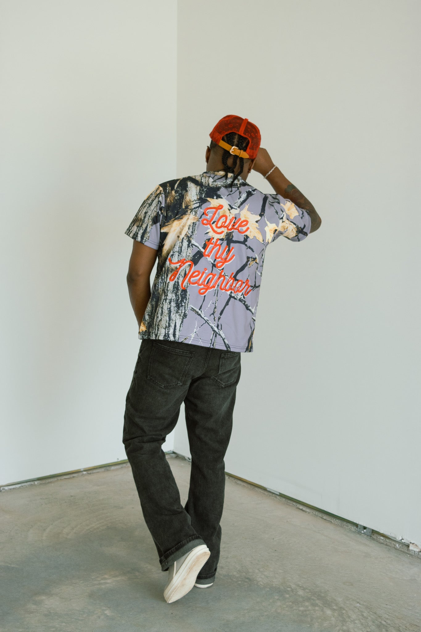 Love thy neighbor Tree Camo Tee