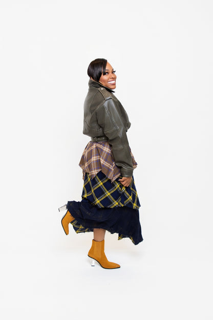 Layered Patchwork Skirt