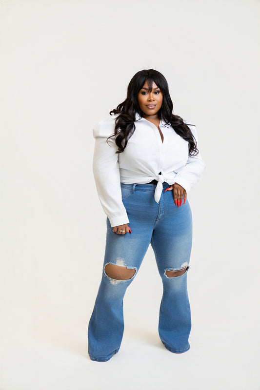 No Games Flare Jeans (1XL-3XL)