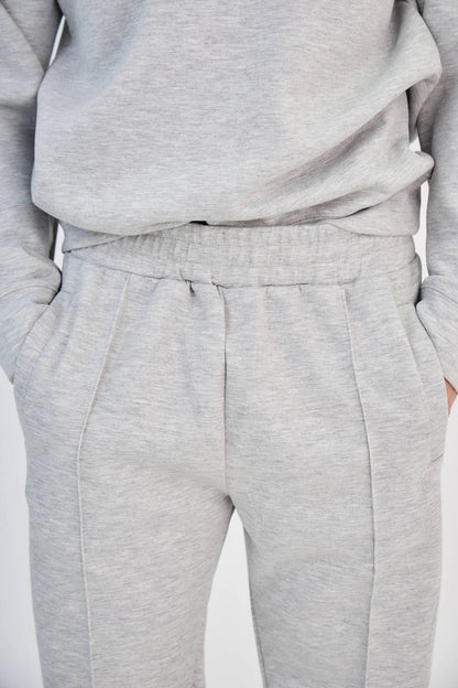 Chic Heather Gray Polo Set