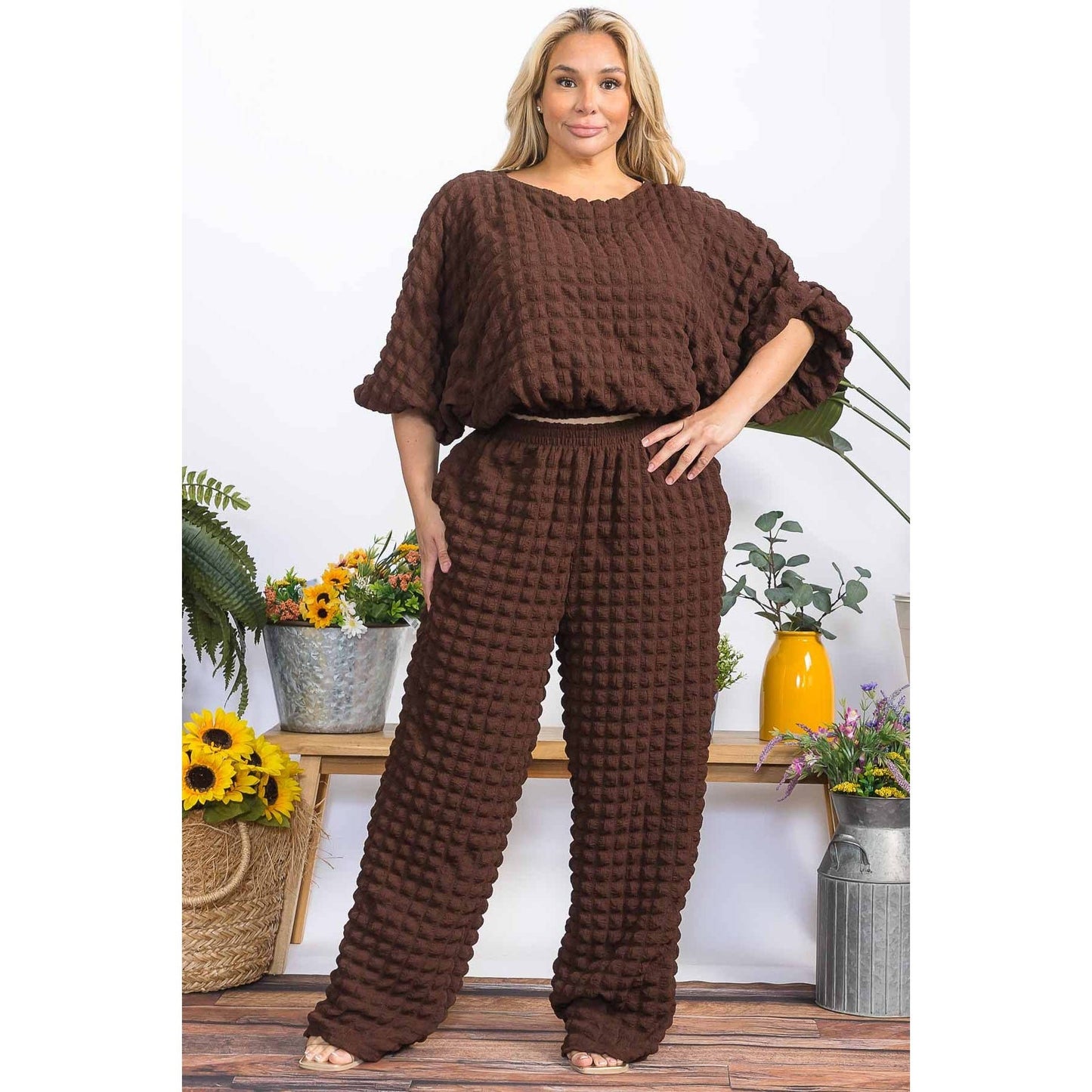 Fun Bubble Set (1X-3X) Brown