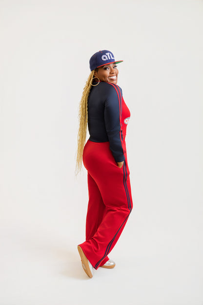 Athletic Patchwork Two-Piece Set