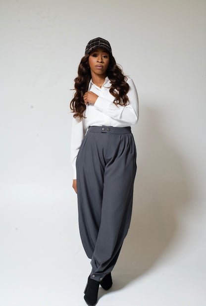 Atelier Woven Barrel Slacks