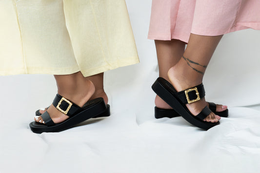 Elevate Leather Sandal with Buckle