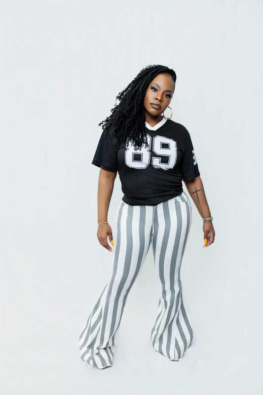 Southern Bell Striped Denim Jean