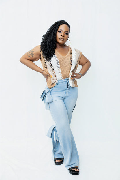 Tied Up Wide Leg Jean