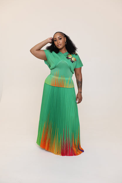 Pleated Royalty Skirt Set