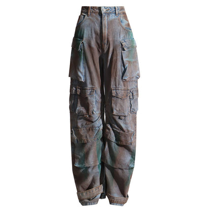 MULTI POCKET LOOSE PAINTER WIDE LEG