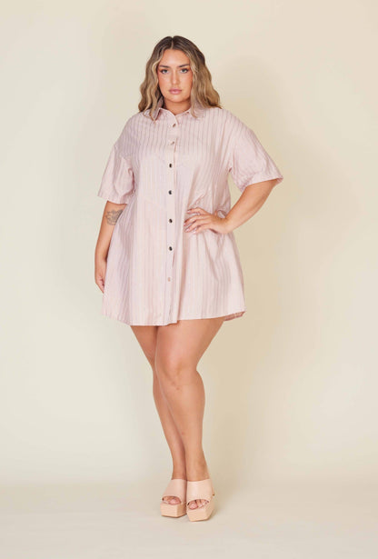 Sparkle Stripe Shirt/Dress (Plus Size)