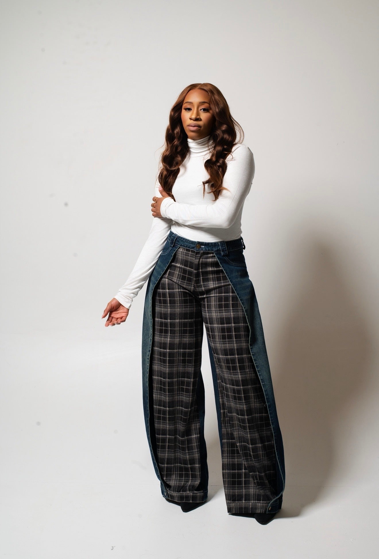 FLIPSIDE DENIM PLAID PANTS (S-3X)