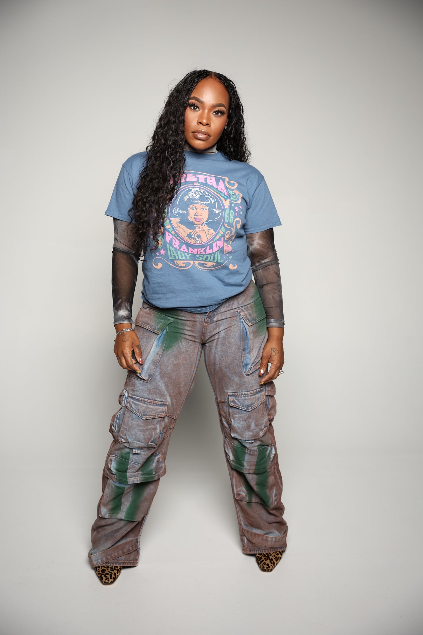 MULTI POCKET LOOSE PAINTER WIDE LEG