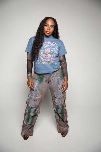 MULTI POCKET LOOSE PAINTER WIDE LEG