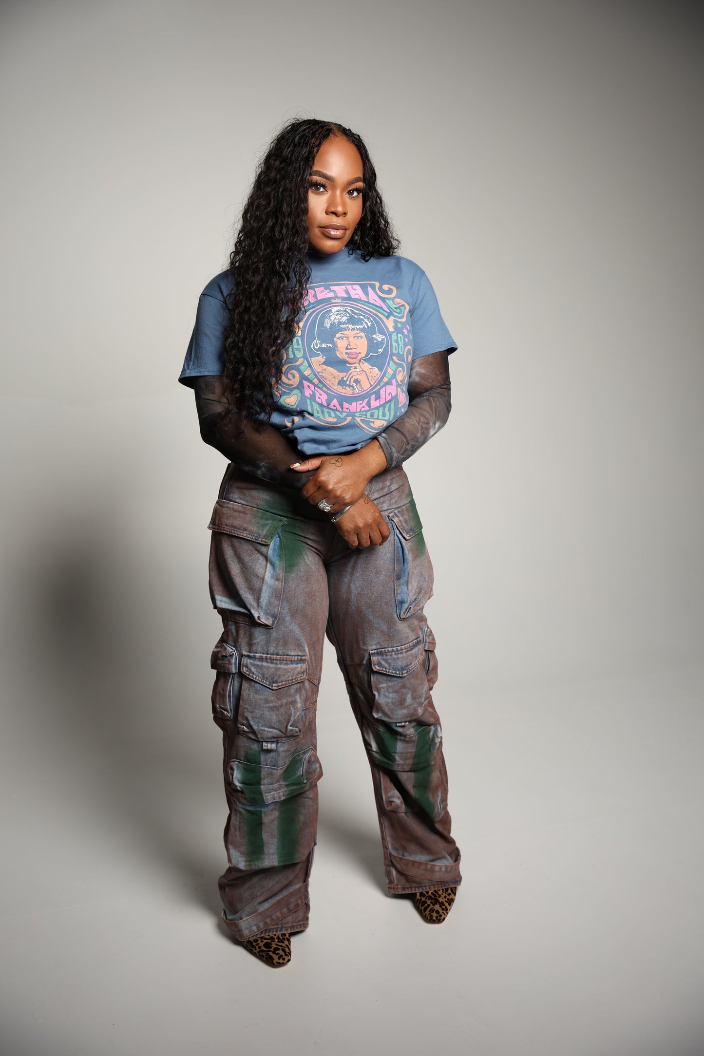 MULTI POCKET LOOSE PAINTER WIDE LEG