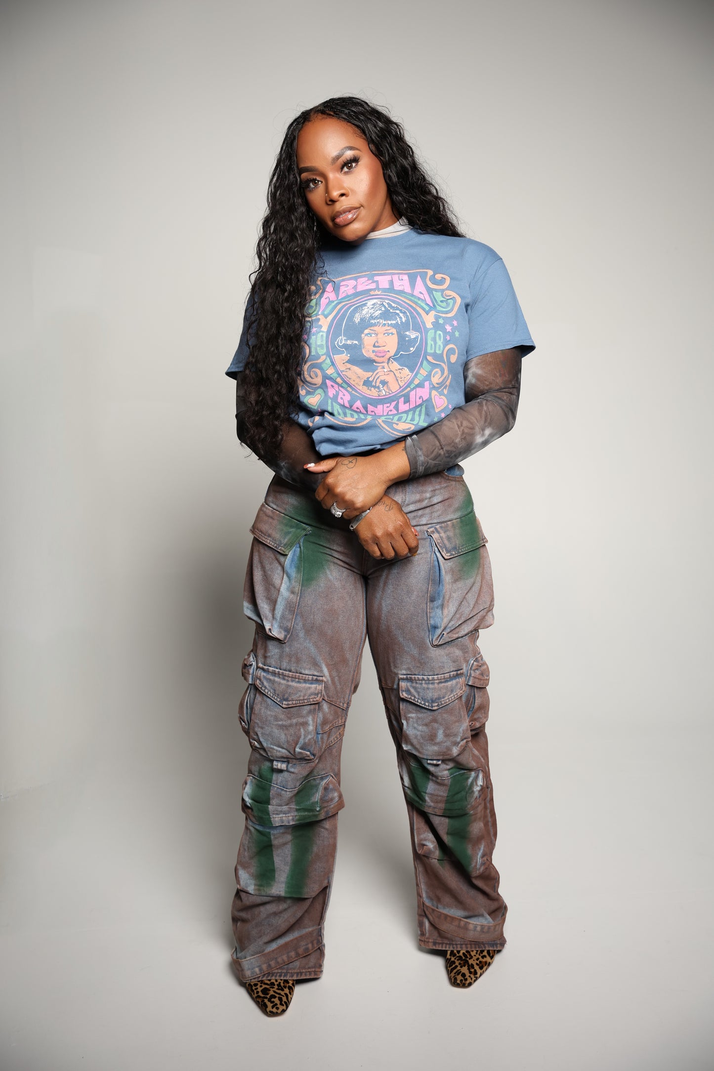 MULTI POCKET LOOSE PAINTER WIDE LEG