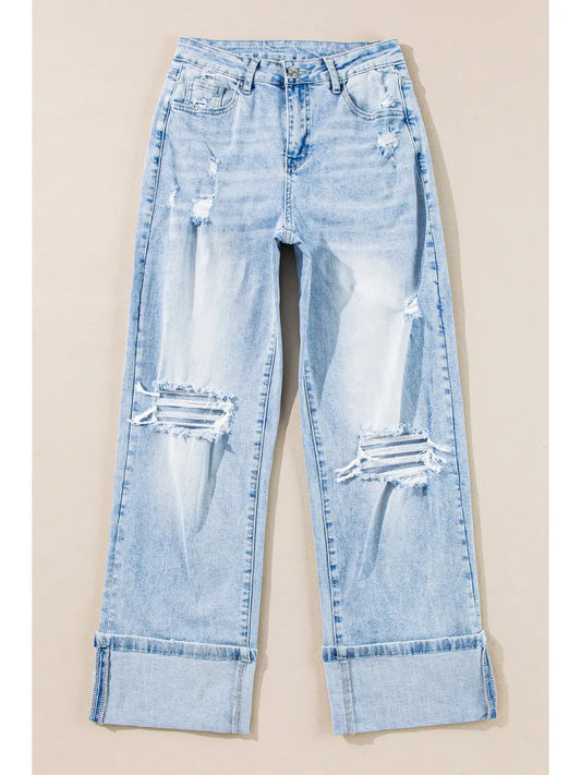 Stressed Out Cuffed Jeans