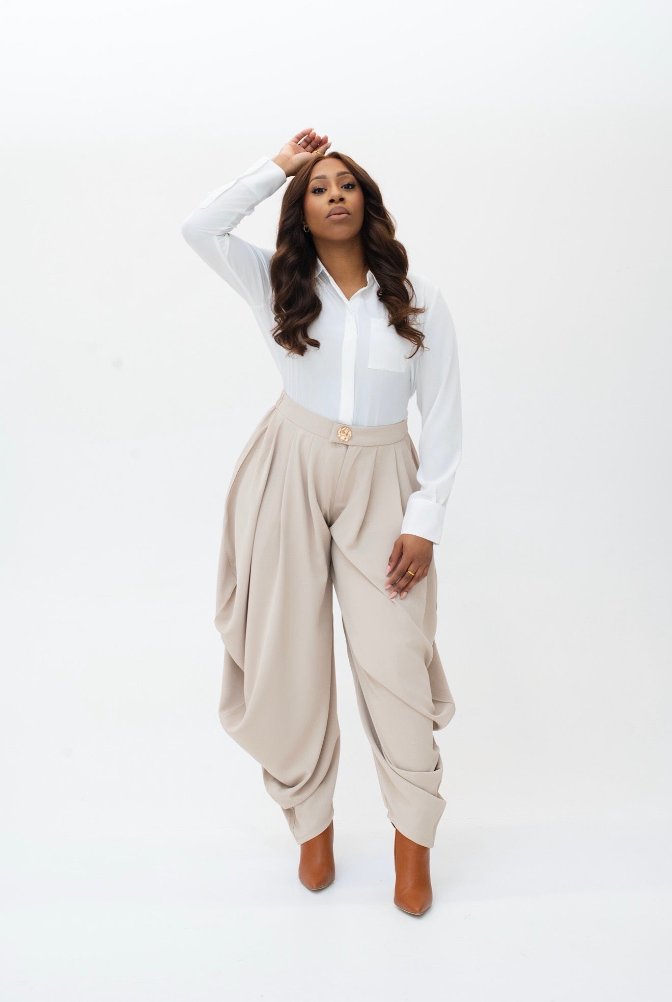 Ruched Harem Slacks