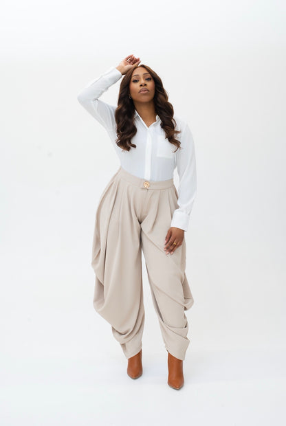 Ruched Harem Slacks