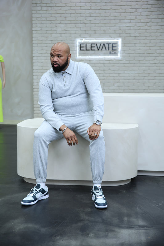 Chic Heather Gray Polo Set