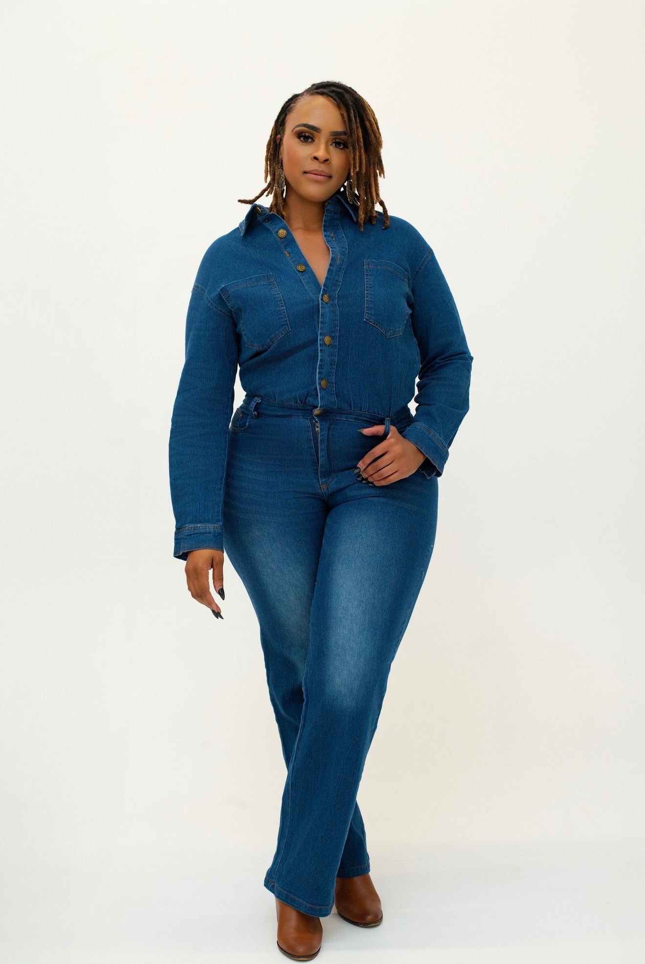 BODY- ODY DENIM JUMPSUIT