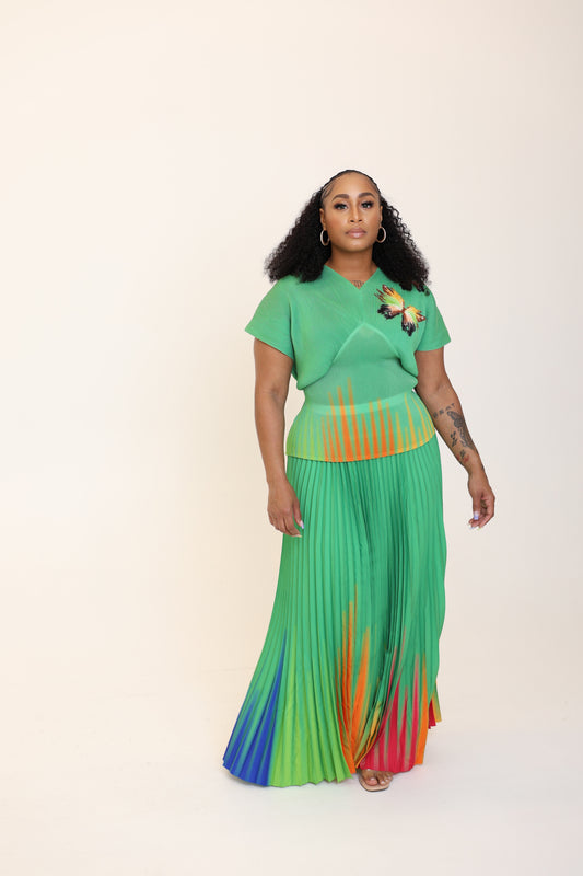Pleated Royalty Skirt Set