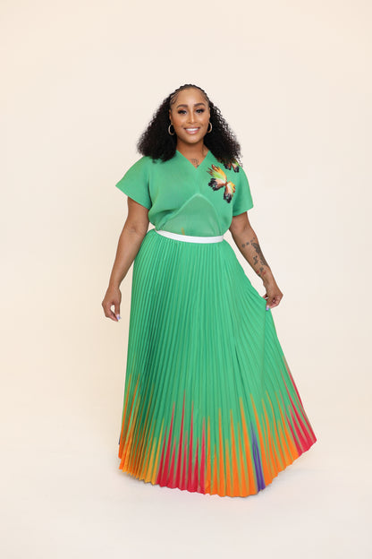 Pleated Royalty Skirt Set