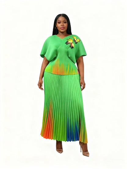 Pleated Royalty Skirt Set