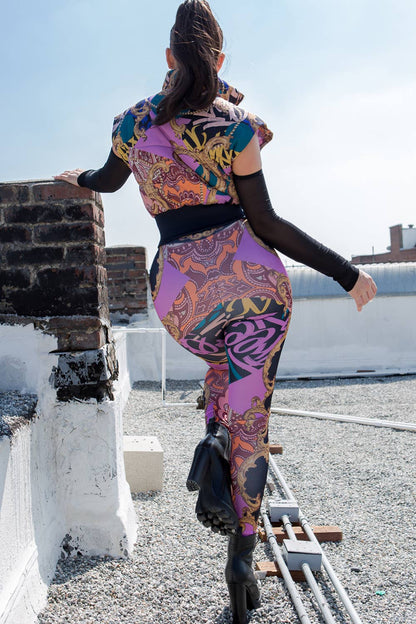 Cropped Puffer Vest Set