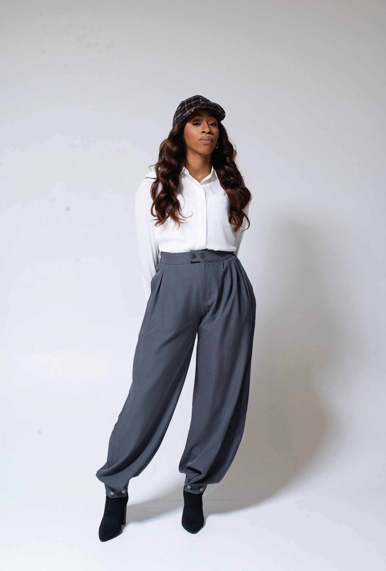 Atelier Woven Barrel Slacks