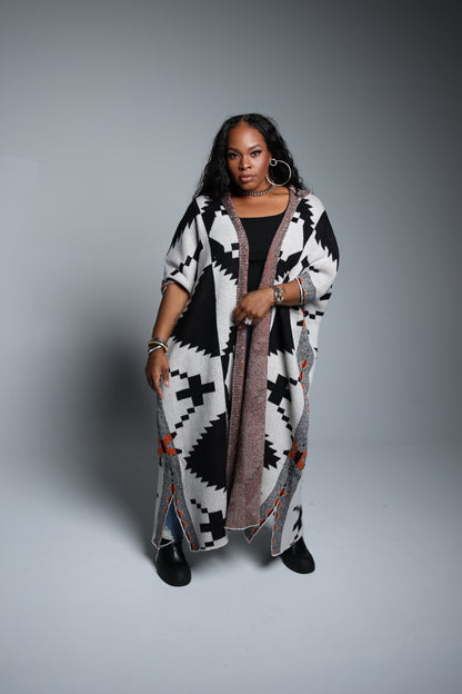 Geo Maxi Cardigan
