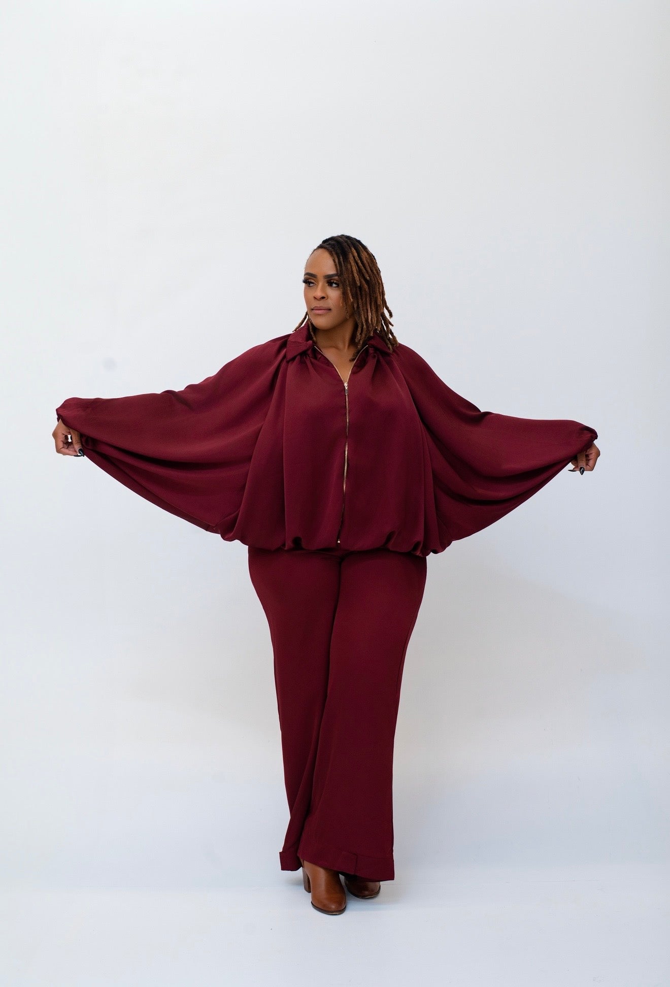 Puffed Bomber Set (Plus Size)