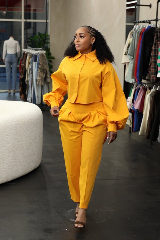 Long Sleeve Top Harem Pants Set