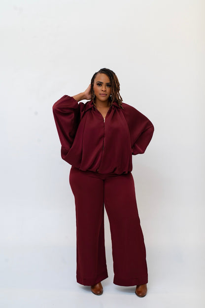 Puffed Bomber Set (Plus Size)