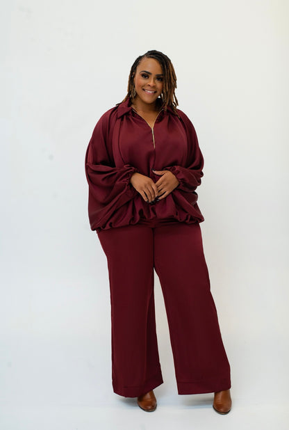 Puffed Bomber Set (Plus Size)
