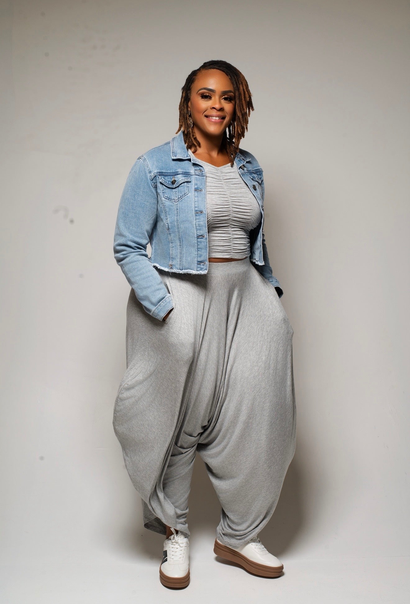 Smocked Tank and Harem Pants Set