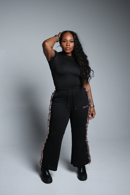 That Girl- Cropped Pant Fringe Set