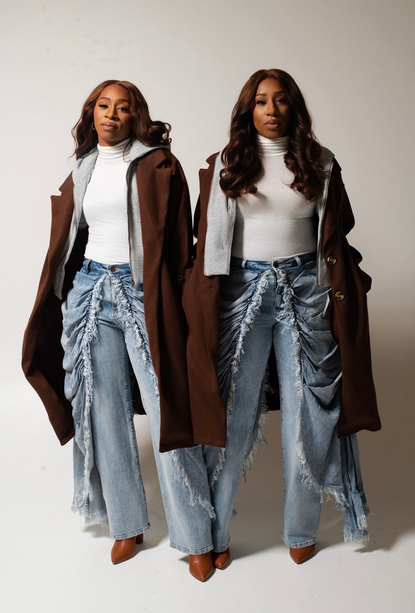 Distressed Ruffle Denim Pant