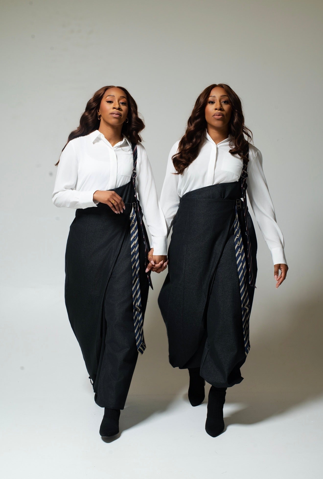 One Shoulder Tie Effect Drape Overalls