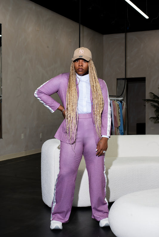 Cozy Chic Pant Suit- PURPLE (S- 4XL)