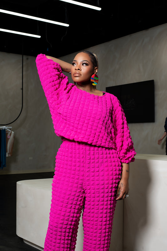 Fun Bubble Two Piece Set (Pink)