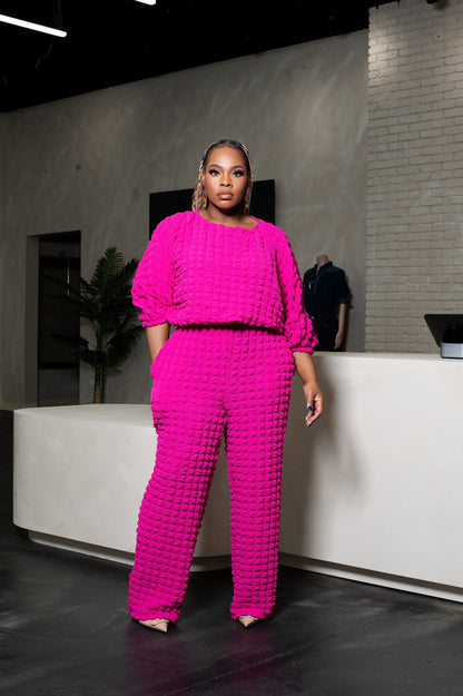 Fun Bubble Two Piece Set (Pink)